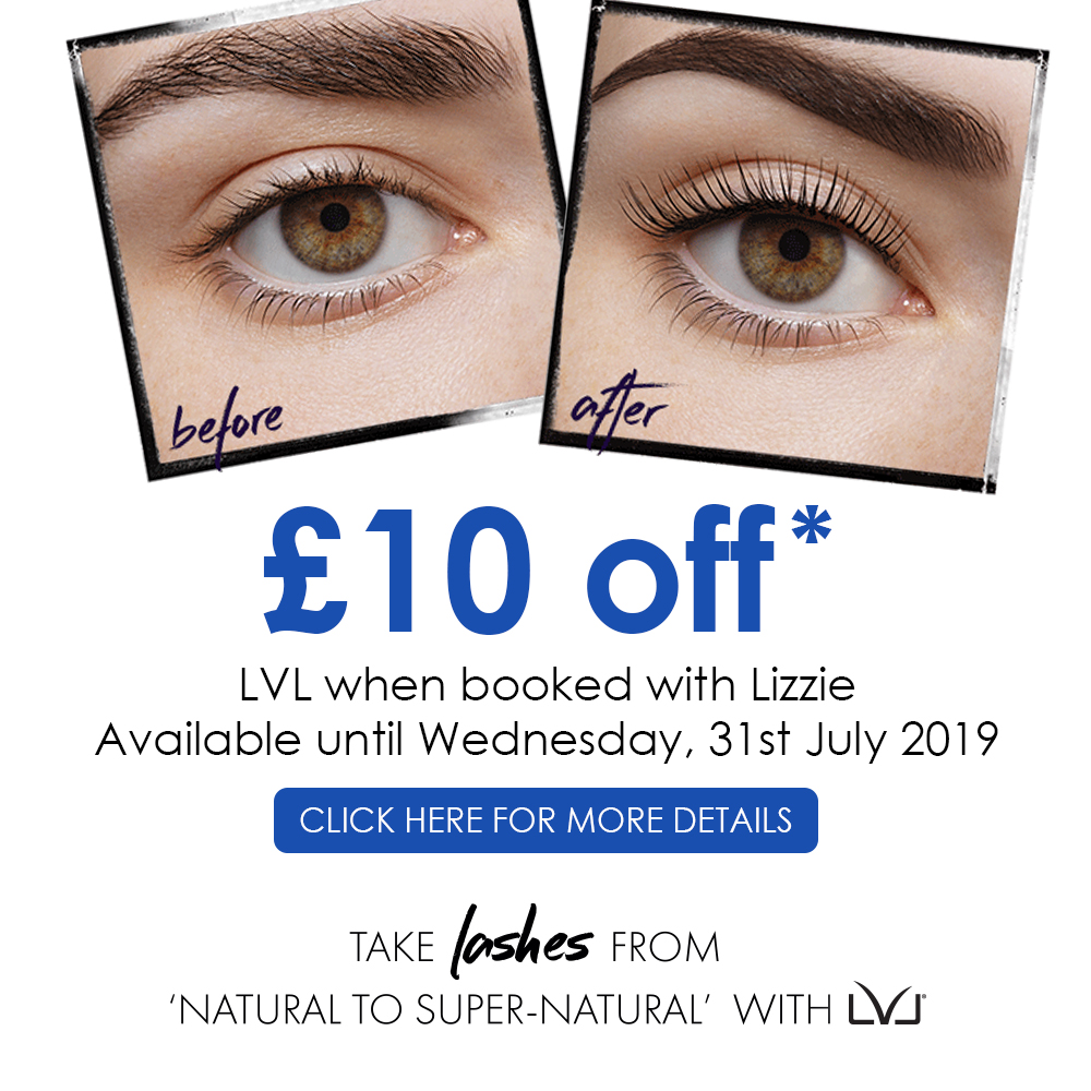 £10 off LVL with Lizzie Till the 31st July 2019
